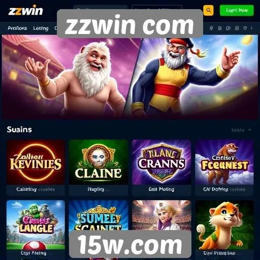Variedade de jogos disponíveis na plataforma zzwin